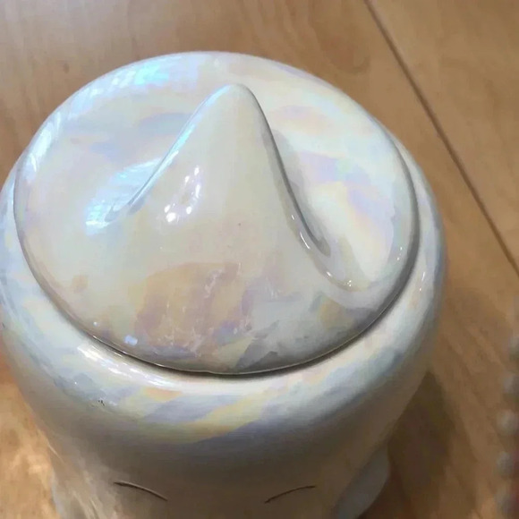 10 Strawberry Street white iridescent Ghost Halloween canister - Picture 7 of 9